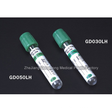 CE approuvé Collection Blood Tube, Heparin Lithium (PET GLASS)